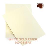 White Gold Art Card- 10 pcs
