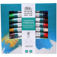 Winsor and Newton Acrylic Colour 18 Shades, 10 ml