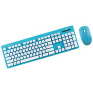 Wireless Keyboard and Mouse Combo - GF- KM701W (Blue)