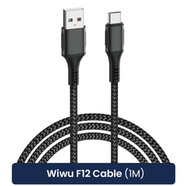 Wiwu F12 USB to Type C 45W Super Fast Charging Cable 1M- Black