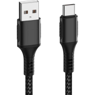 Wiwu F12 USB to Type C 45W Super Fast Charging Cable 1M- Black
