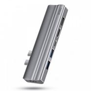 Wiwu T9 8-in-1 Aluminum Alloy USB Type-C HDMI Hub- Gray