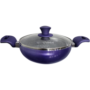 Wok Non Stick 22cm With Lid Purple Color - ONW22P