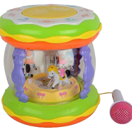 Wonderland Merry Go Round Music Drum - CY-6009B