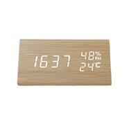 Wood Style Led Digital Clock-Light Wood Color