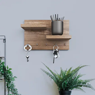 Creative Furniture Wood Wall Shelf with Keyholder icon