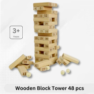 Wooden Blocks Tower 48 pcs