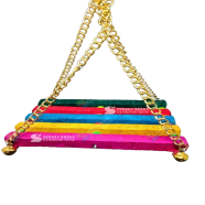 Wooden Dolna For Birds With Metal Chain Swing Toy icon