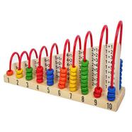Wooden Double-Sided Calculation Shelf Abacus with Counting Addition Subtraction Math Toy for Kids