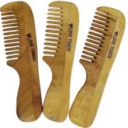 Wooden Hair Combs Handle Shape -1pcs