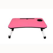 Wooden Foldable Laptop Table - Pink 