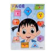 Wooden Learning Parts of the Face Puzzle Board Toy Set - Girl (DX554) - (Hrid)