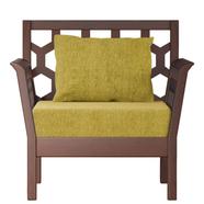 Regal Wooden Single Sofa Noor - SSC-316-3-1-20( Fabric -SF-2120) | - 992855