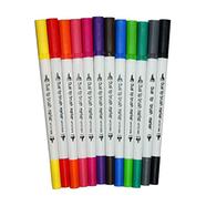 Worison Dual Tip Brush Marker Pens Artistic Watercolour 12 Pcs