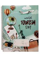 World Tourism Design Floral Spiral Khata (White) - 300 Pages