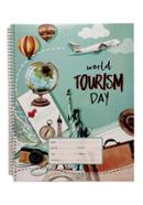 World Tourism Design Floral Spiral Khata (White) - 120 Pages(Any Design)