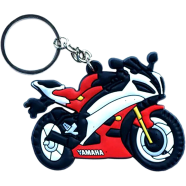 Yamaha Bike PVC Keychain Key Ring Red Rubber Motorcycle Bike Car Collectible Gift - (keyring_yamaha_bike)