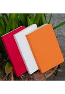 Tent Series Yellowish Page Hand Made Orange, Red and Texture White Cover Notebook 3-Pack