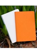 Tent Series Yellowish Page Hand Made Orange and Texture White Cover Notebook 2-Pack