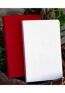 Tent Series Yellowish Page Hand Made Red and Texture White Cover Notebook 2-Pack