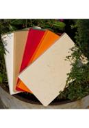 Tent Series Yellowish Page Hand Made Texture Grey, Kraft, Orange, Red and Texture White Cover Notebook 5-Pack