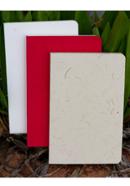 Tent Series Yellowish Page Hand Made Texture Grey, Red and Texture White Cover Notebook 3-Pack