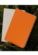 Tent Series Yellowish Page Hand Made Texture Grey and Orange Cover Notebook 2-Pack