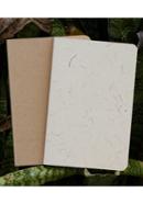 Tent Series Yellowish Page Hand Made Texture Grey and Kraft Cover Notebook 2-Pack