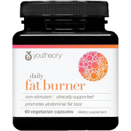 Youtheory Daily Fat Burner Vegetarian Capsules, Healthy Weight Management, 60 Capsules