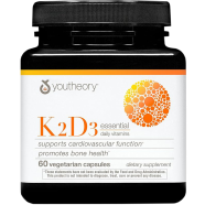 Youtheory K2 D3 Essential Daily Vitamins 60 Vegetarian Capsules