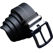 Zays Handcrafted Genuine Saffiano Leather Belt For Men Dash Premium Quality Comma Adjustable Comma Stylish And Durable Vertical Bar Best Formal And Casual Leather Belt In Bangladesh Dash ZMB131