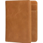 Zays Premium Handcrafted Slim Bifold Leather Short Wallet for Men And Women - Brown
