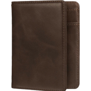Zays Premium Handcrafted Slim Bifold Leather Short Wallet for Men And Women - Chocolate