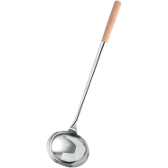 Zebra Chinese Ladle 6 Inch Wooden Handle - 105315 icon