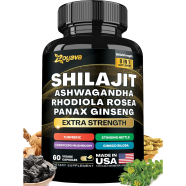 Zoyava Shilajit Ashwagandha Rhodiola Rosea Panax Ginseng 60 Veggie Capsules -483474495