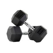  22.5 Kg Hex Dumbbell 1 Pair ( Total 45 Kg ) - Black 