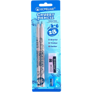  2B Acmeliae (43070) Chubby Pencil Age 5-6 With 4B Art Eraser And Sharpener 3 PCS Set