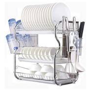  3-Tier Dish Drainer with Mug Holder and Cutlery Organizer