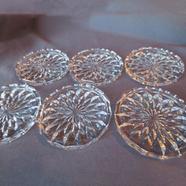  6 Nachtmann Bleikristall Weinglasuntersetzer Pattern Crystal Coasters