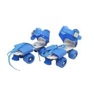 Skating Shoes With Adjustable Roller Front Brakes (skate_shoe_4w_adj5-18_b) - Blue