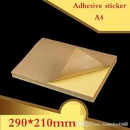  Brown kraft paper Self Adhesive Sticker- (A4 size - 50 Pcs)