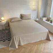  Comfort Solid Colors Double Size Luxury Soft 3 Pcs Bed Sheets Set image