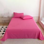 Comfort Solid Colors Queen Size Luxury Soft 1 Pcs Bed Sheet and 2 Pcs Pillow Covers image