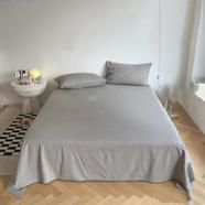 Comfort Solid Colors Queen Size Luxury Soft 1 Pcs Bed Sheet and 2 Pcs Pillow Covers image