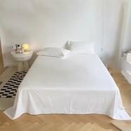 Comfort Solid Colors Queen Size Luxury Soft 1 Pcs Bed Sheet and 2 Pcs Pillow Covers image