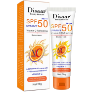  Disaar Vitamin C Sunscreen SPF50 PA Plus Plus Plus 50gm Oil Free Sunscreen Instant High Protection Sunblock Cream
