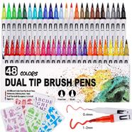  Dual Tip Brush Pens Art Markers Set- 48 Pcs