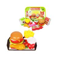  Fast Food Burger Dinner Toy Set 5 Pcs (burger_set_packet_1201) - Multicolor