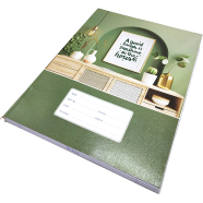  Hearts Floral Binding Khata Margin 200 Page