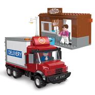  MOC City Food Delivery Truck Coffee Shop Store Figure Model Toy Building Block
